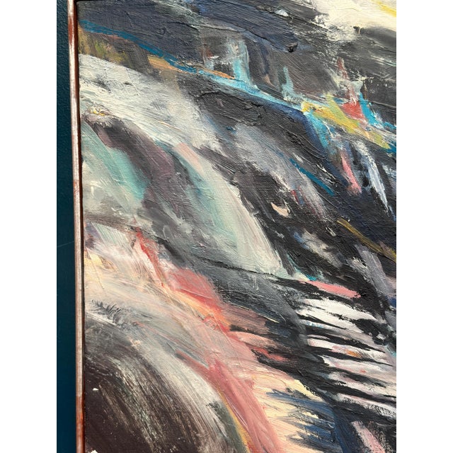 Chennet Juhlin, Abstract Landscape, 1950s, Oil on Canvas, Framed For Sale - Image 12 of 18
