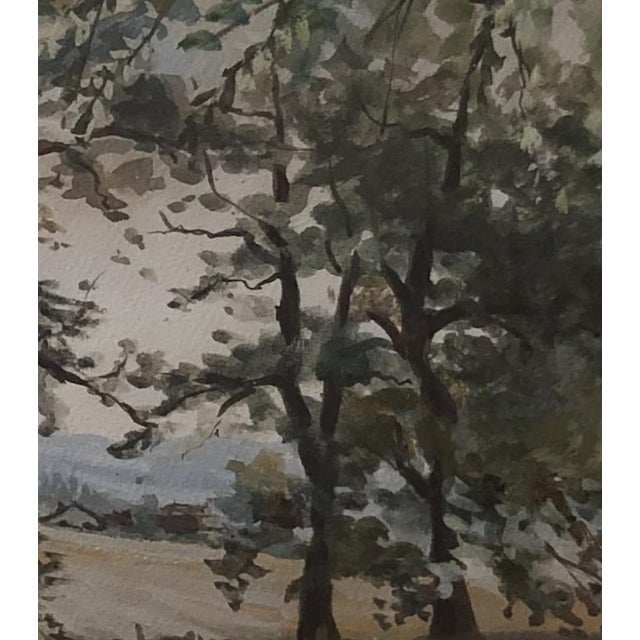 1980s Ettore Verdesi, A la campagne, 1984, Watercolor on Paper, Framed For Sale - Image 5 of 9