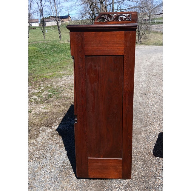 Antique Walnut Eastlake Victorian Chest of Drawers With 6 Drawers 1870s For Sale - Image 16 of 18