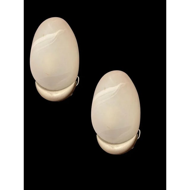 Marbled Glass Sconces, 1970s, Set of 2 For Sale - Image 6 of 8