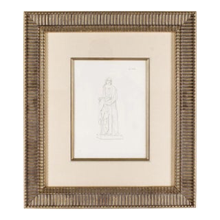 Framed Roman Statue Illustration Print For Sale