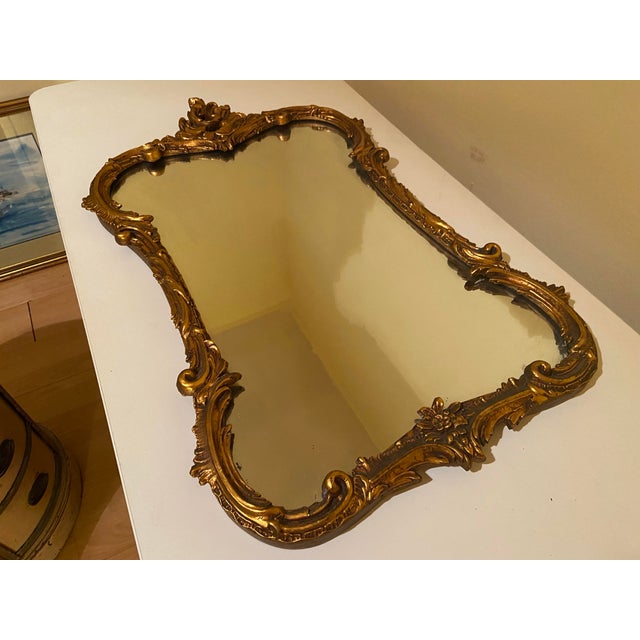 Antique ornate Giltwood wall mirror, back needs to be re covered some scuffs and marks on the frame see pictures for details