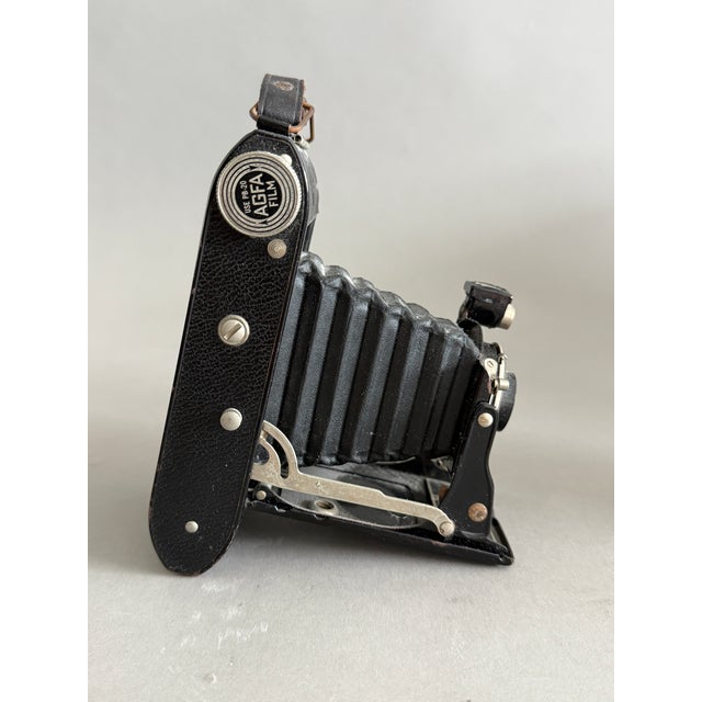Black Antique Agfa Pb20 Readyset Folding Camera For Sale - Image 8 of 8