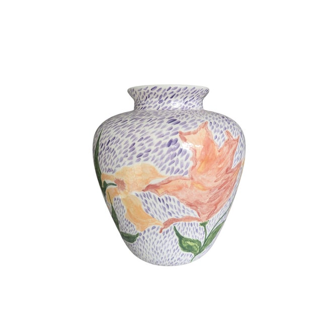 Vintage 90s Studio Pottery Handcrafted Vase For Sale - Image 4 of 10