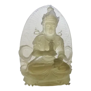 Chinese Pate-De-Verre Bodhisattva Circa 90s'