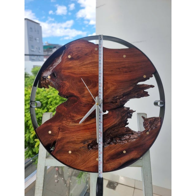 Orbit of Time – One-of-a-Kind Handcrafted Driftwood Wall Clock Sculpture For Sale - Image 13 of 18