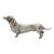 Vintage Italian Handmade Genuine Silver Large Dachshund Dog Detailed Figurine For Sale
