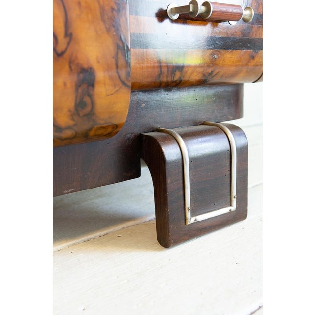 Art Deco Chest of Drawers in Briar and Walnut with Steel Details in the style of Ducrot, 1930s For Sale - Image 17 of 18