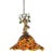 Signed Confetti Art Glass Shade Cherub Pendant Light For Sale