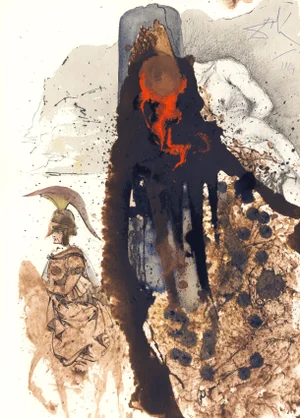 1969 Salvador Dalí Biblia Sacra Lithograph "Iesus Flagellatus" (Jesus Flagellation)