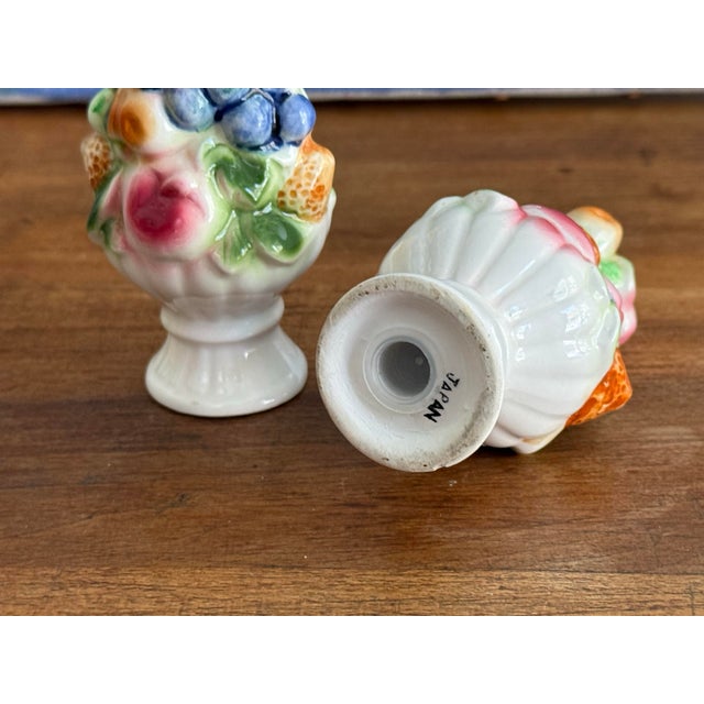Mid 20th Century Mid 20th Century Ceramic Fruit, Salt and Pepper Shakers For Sale - Image 5 of 6