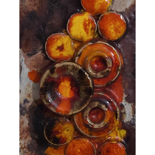 Mid-Century Modern Mid-Century Art Pottery Wall Tile from Ruscha, Germany, 1970s For Sale - Image 3 of 7