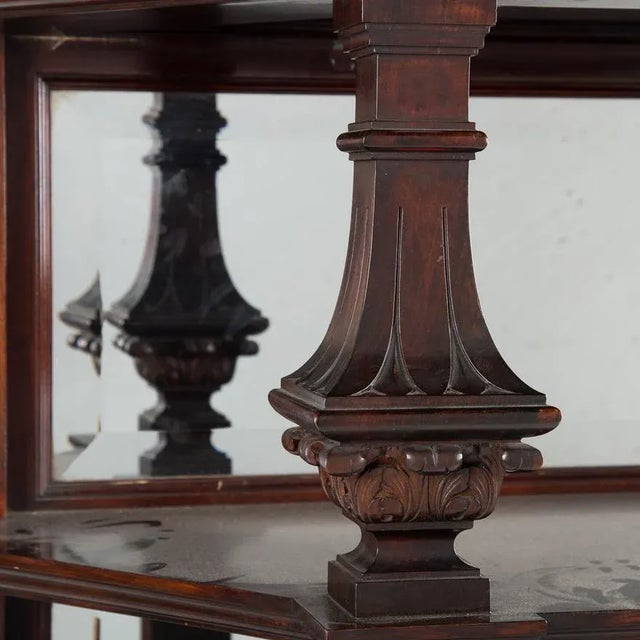 Edwardian Carved Rosewood Etagere For Sale - Image 4 of 7