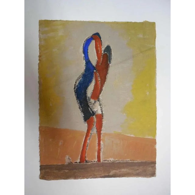 Figurative Ivan Kurach, Constructivist of Futurist Gouache Painting For Sale - Image 3 of 3