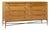 Paul McCobb for Calvin Mid Century Mahogany and Brass X Base Lowboy Dresser For Sale