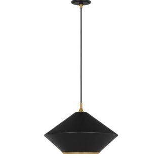 Thomas O'Brien by Visual Comfort Studio Stanza 1-Light Extra Large Pendant in Midnight Black For Sale