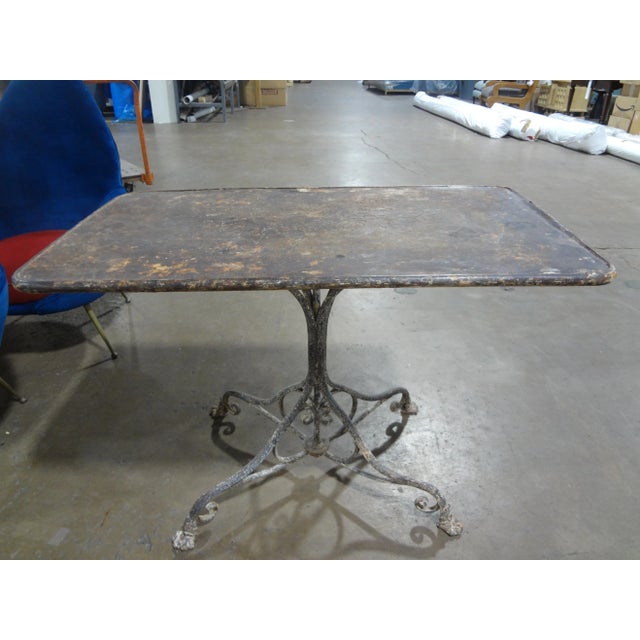 19th Century French Iron Garden Table By Arras. Our lovely antique French iron table would be a great addition to your...