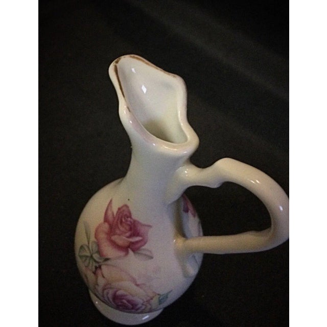 Vintage Miniature Vase "Tentsin Porcelain Hp" With Floral Decor For Sale - Image 4 of 7