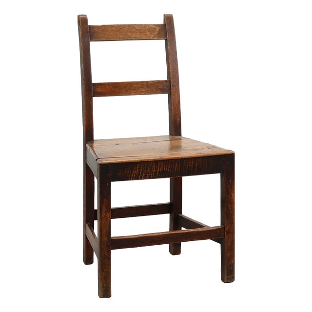 Antique Late 19th Century Oak Side Chair, Belgium For Sale