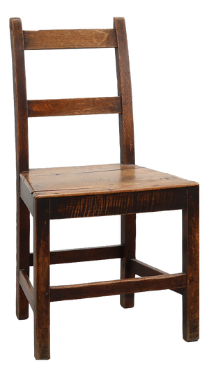 Antique Late 19th Century Oak Side Chair, Belgium