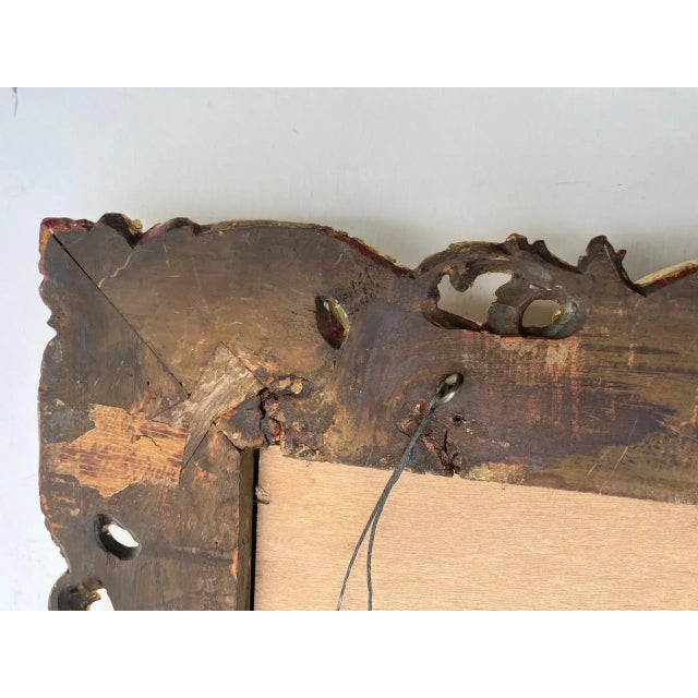 Late 18th Century Baroque Florentine Hand Carved Giltwood Mirror For Sale - Image 10 of 12