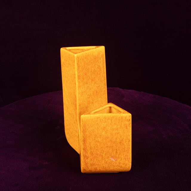 Space Age Sculptural Amber Ceramic Vase, Italy, 1970 For Sale - Image 9 of 18
