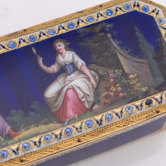 Antique German 18k Gold and Enamel Snuff Box, 1820 For Sale - Image 16 of 18