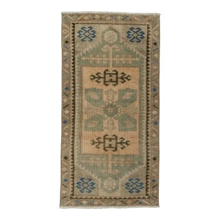 Turkish Mini Rug Oriental Hand Knotted Vintage Rug 1'8" x 3'3" #21102 For Sale