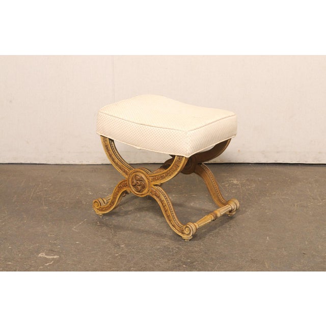 French French Louis XVI Inspired Curule Stool For Sale - Image 3 of 13