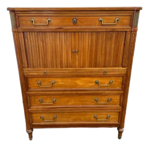Late 20th Century Kindel Louis XVI French Regency Style Belvedere Dresser With Tambour