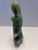 Vintage Green Jade-Style Guanyin Stone Sculpture – Asian Serpentine Carving, 8.5” Figurine Mid Century Buddhism Spiritual Meditation For Sale - Image 4 of 10