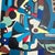Abstract Contemporary Original Stephen Heigh Abstract Painting “Jazz & Blues” Vintage Chunky Carved Wood Frame For Sale - Image 3 of 4