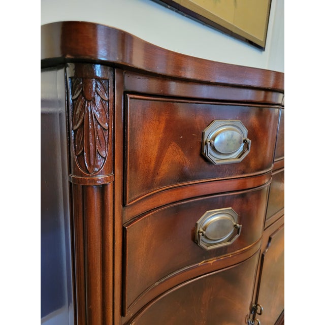 Auburn 1940s Regency Flame Mahogany Buffet by Morganton Furniture For Sale - Image 8 of 13