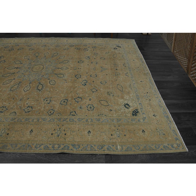 1970s Vintage Persian Handknotted Wool Orange Oversize Area Rug For Sale - Image 4 of 11