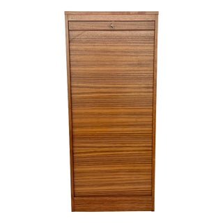 1980s Danish Locking Jewelry Cabinet With Sliding Drawers For Sale