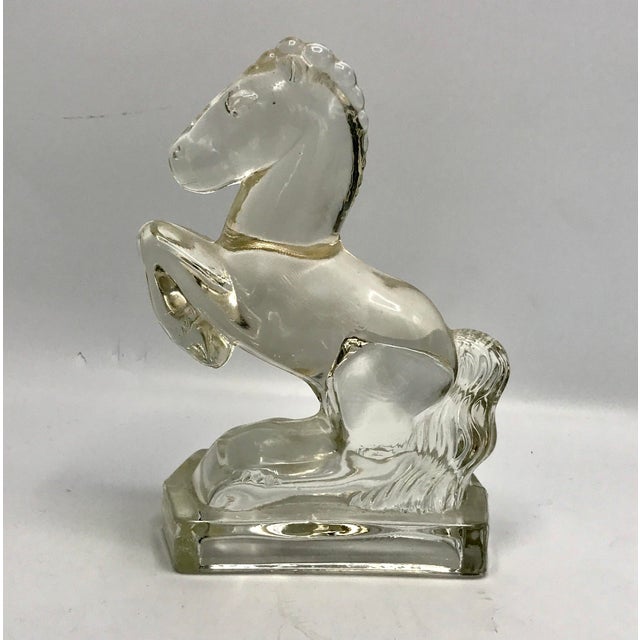 Art Deco glass horse figurine. Catches light beautifully.