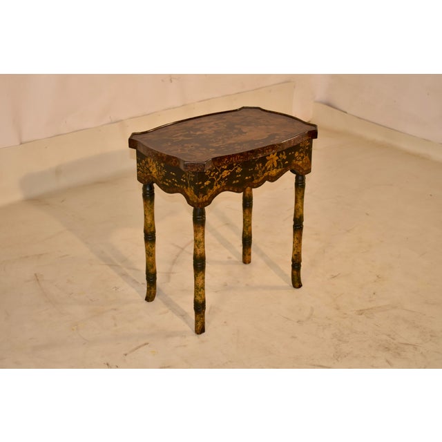 Circa 1960's Chinoiserie Side Table From England For Sale - Image 4 of 13