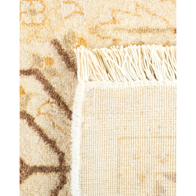 2000 - 2009 Mogul, One-of-a-Kind Hand-Knotted Area Rug in Ivory, 6' 1" x 8' 10" For Sale - Image 5 of 8