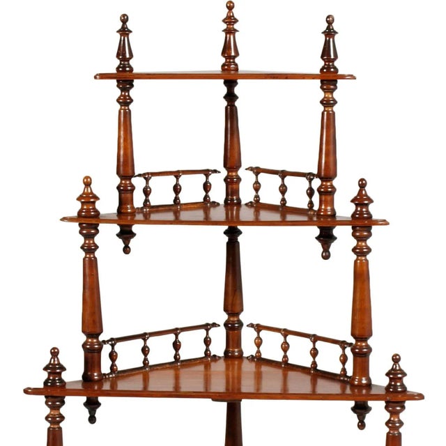 18th-Century Walnut Shelf with Turned Uprights For Sale - Image 6 of 7