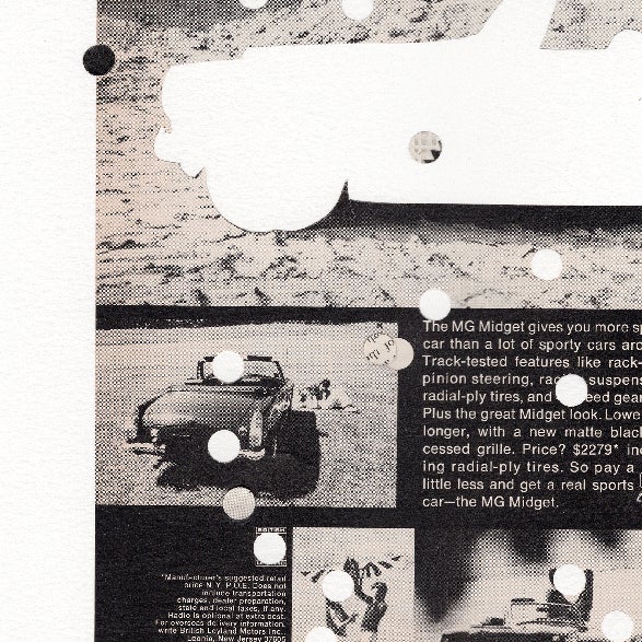 AD 09, 2025 Vintage advertisement on watercolor paper 14 x 11 inches From the series 'ADs', these are original collage...