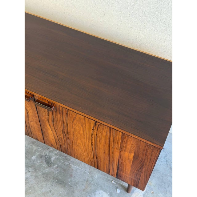Brown Vintage Danish Rosewood Sideboard Cabinet Mid Century Modern Credenza 1960s For Sale - Image 8 of 8
