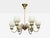 1960s Danish Modern, Chandelier, Brass, String, Glass For Sale - Image 4 of 13