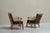 Vintage French Lounge Chairs in Oak and Velvet, 1940s, Set of 4 For Sale - Image 9 of 11