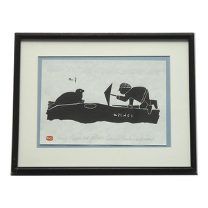 “Eskimo Hunter and Seal" by Henry Napartuk