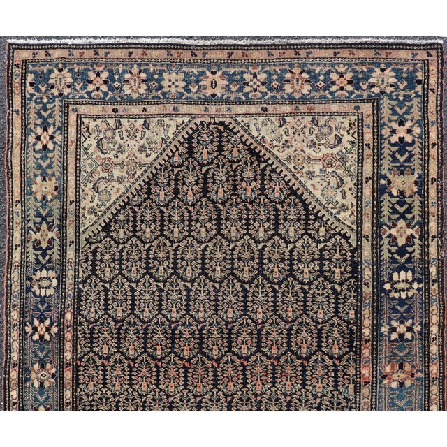 Antique Persian Sarouk Faraghan Rug With Midnight Field Design For Sale - Image 4 of 12