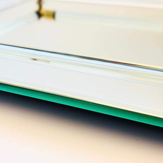 Silver Vintage Glass Mirror Tray For Sale - Image 8 of 11