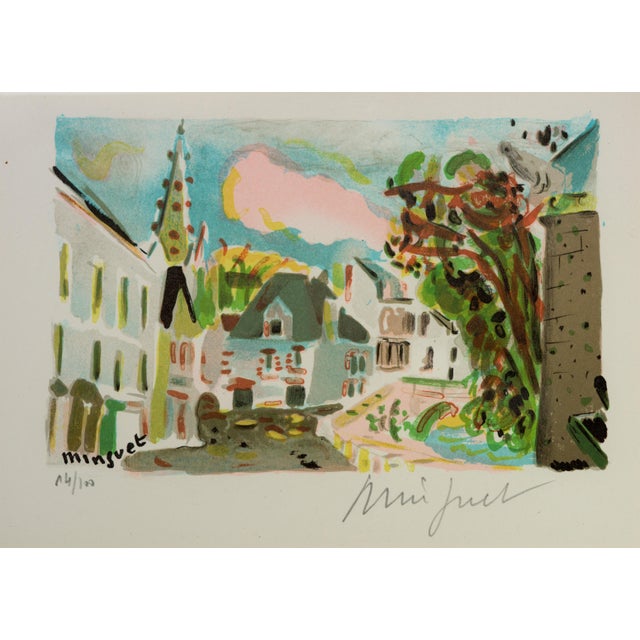 Mid 20th Century Mid 20th Century Lithographs Collection by French-Carribean Artist Alexandre Minguet - Set of 8 For Sale - Image 5 of 18