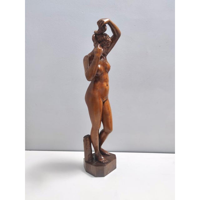 Cantù Artist, Sculpture of Nude Woman, 1960s, Walnut For Sale - Image 4 of 16