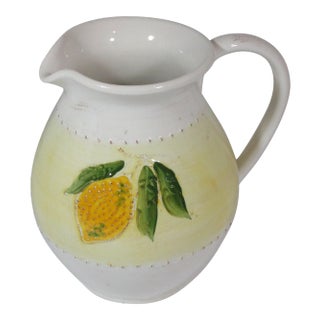 1980s Crate and Barrel Lemon Pitcher For Sale