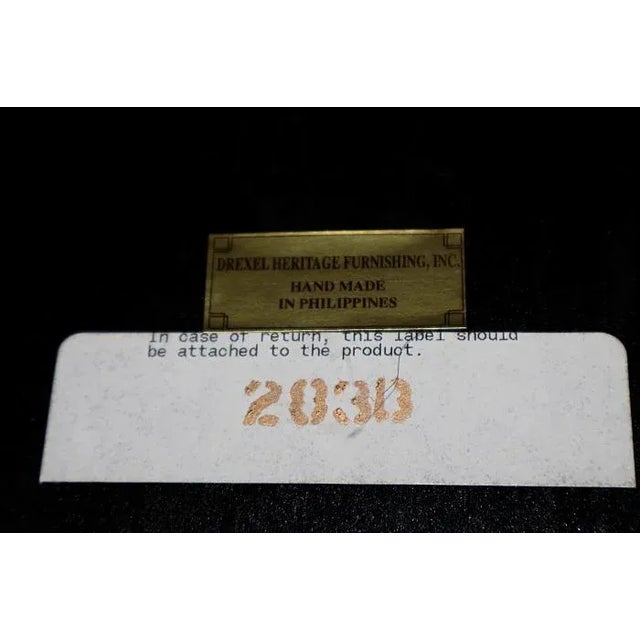 Drexel Heritage Regency Style Leather and Mahogany Game Table For Sale - Image 11 of 11